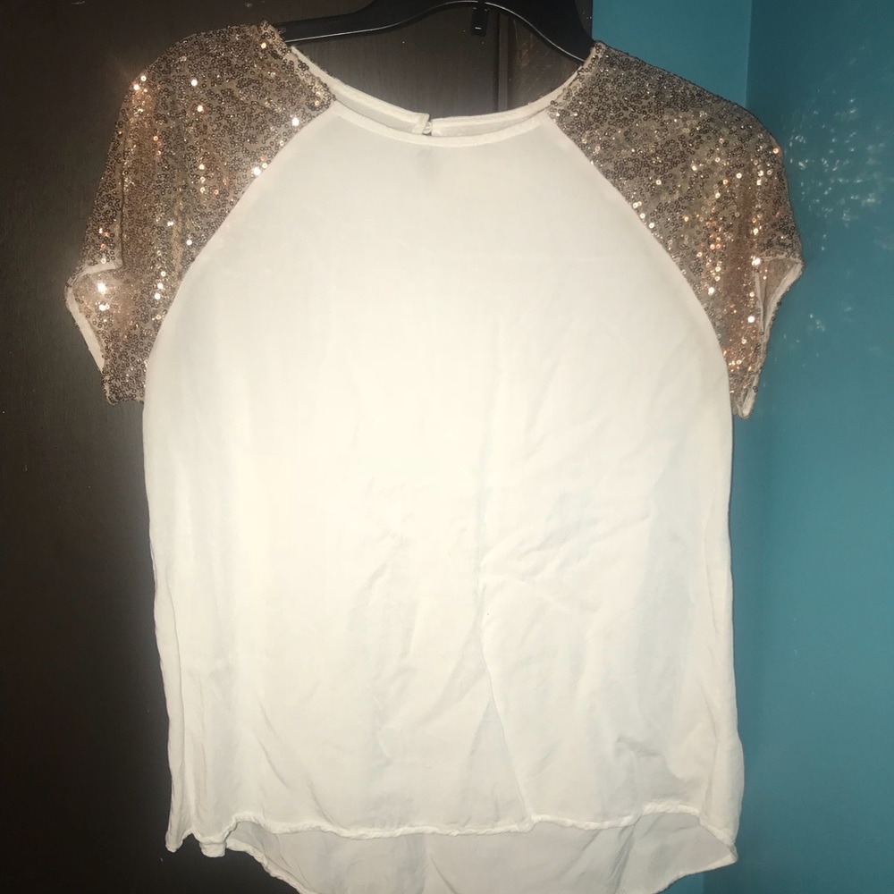 Rose gold sleeved top